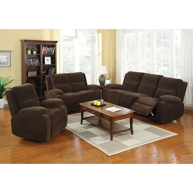 Haven Dark Brown Love Seat w/ 2 Recliners - Time 2 Sleep (West Covina, CA)