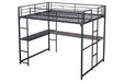 Cybill Full Loft Bed White, Silver, & Black - Time 2 Sleep (West Covina, CA)