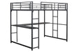 Cybill Full Loft Bed White, Silver, & Black - Time 2 Sleep (West Covina, CA)