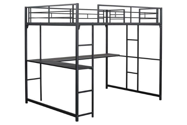 Cybill Full Loft Bed White, Silver, & Black - Time 2 Sleep (West Covina, CA)