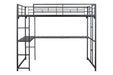 Cybill Full Loft Bed White, Silver, & Black - Time 2 Sleep (West Covina, CA)