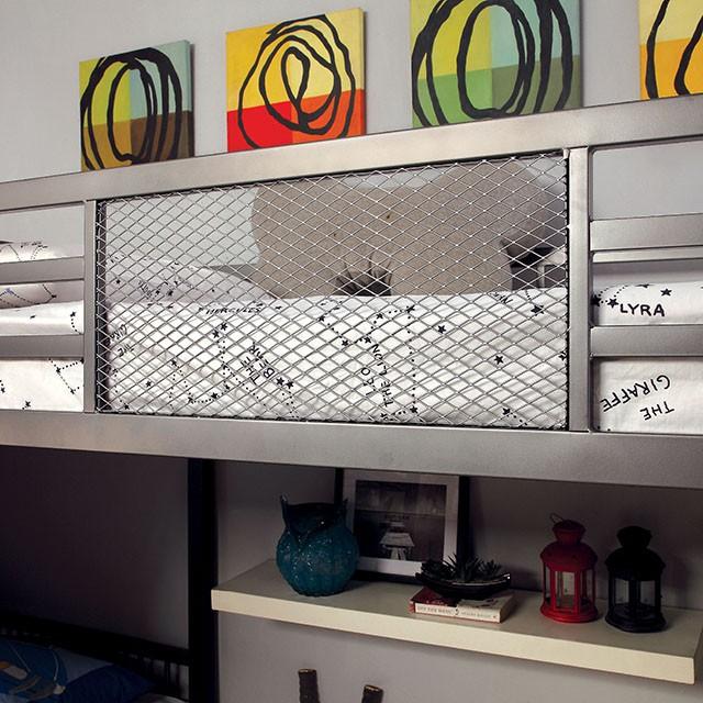 BALLARAT Silver Triple Twin Bunk Bed w/ Desk - Time 2 Sleep (West Covina, CA)