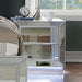 BELLADONNA Night Stand w/ LED & USB, Silver - Time 2 Sleep (West Covina, CA)