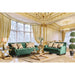VERDANTE Emerald Green/Gold Sofa - Time 2 Sleep (West Covina, CA)
