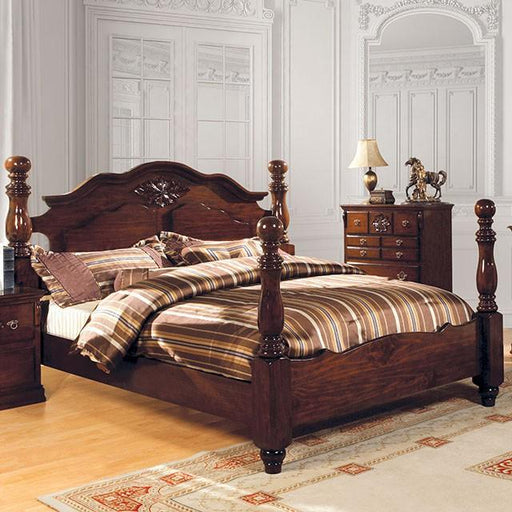 Tuscan II Glossy Dark Pine Cal.King, E.King, & Queen Bed - Time 2 Sleep (West Covina, CA)