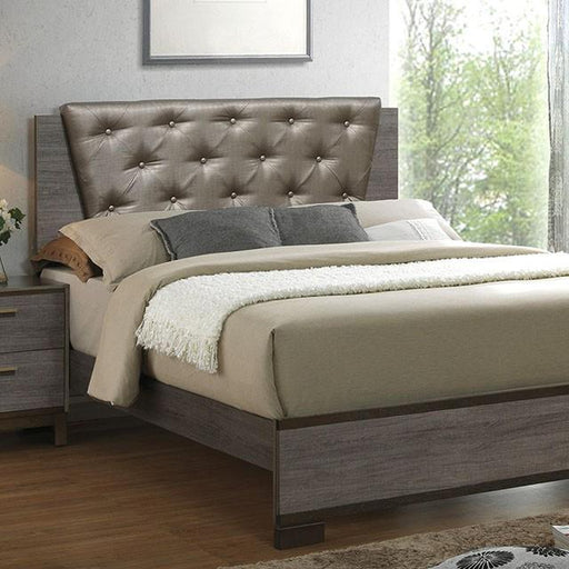 MANVEL Two-Tone Antique Gray Queen Bed - Time 2 Sleep (West Covina, CA)