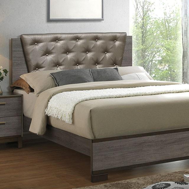 MANVEL Two-Tone Antique Gray Queen Bed - Time 2 Sleep (West Covina, CA)