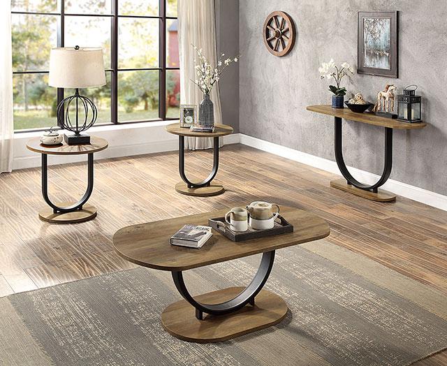 OLBIA Sofa Table, Rustic Oak/Sand Black - Time 2 Sleep (West Covina, CA)