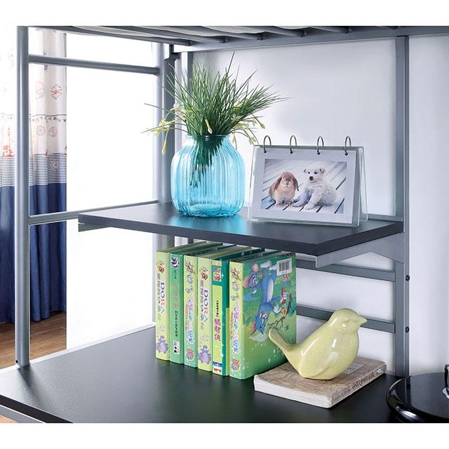Opal Iii Black & Silver Twin Loft Bed - Time 2 Sleep (West Covina, CA)