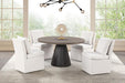 Broager 5 Pc Dining Table Set (White Caster Chairs) Rustic Oak - Time 2 Sleep (West Covina, CA)