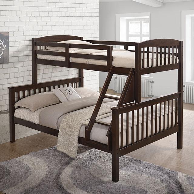 Brookings Twin/Full Bunk Bed White, Brown & Black - Time 2 Sleep (West Covina, CA)