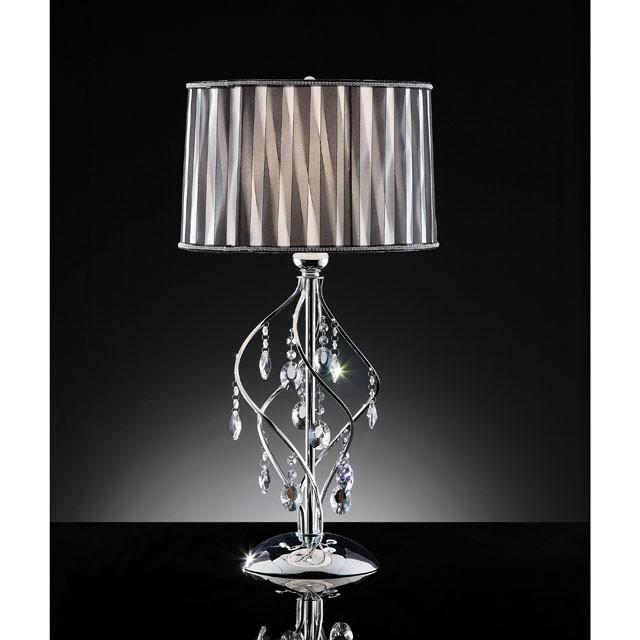 Arya Black/Chrome Table Lamp, Hanging Crystal - Time 2 Sleep (West Covina, CA)