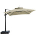 Sano 10 Ft Square Umbrella w/ Double Top w/ LED Light + 37" Large Base - Time 2 Sleep (West Covina, CA)