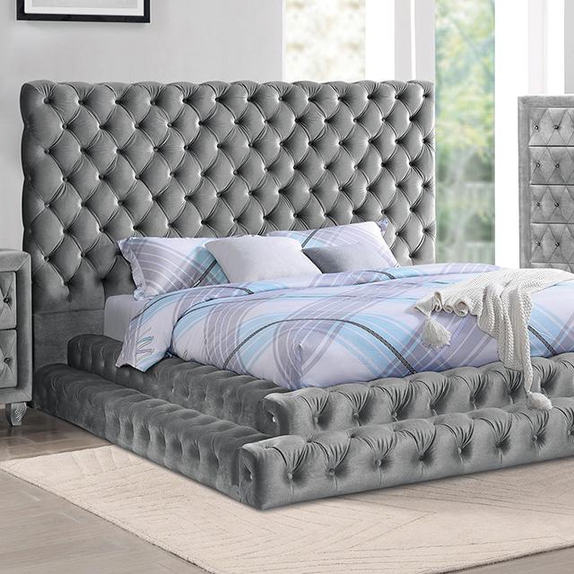STEFANIA E.King & Queen Bed, Black & Gray - Time 2 Sleep (West Covina, CA)