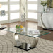 ROXO Satin Plated/Black Coffee Table - Time 2 Sleep (West Covina, CA)