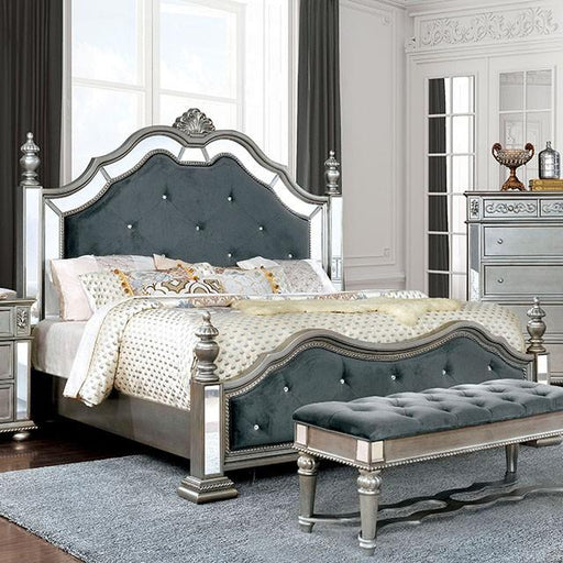 Azha Silver/Gray Cal.King & Queen Bed - Time 2 Sleep (West Covina, CA)