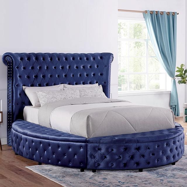 SANSOM E.King & Queen Bed, Black, Blue, & Grey - Time 2 Sleep (West Covina, CA)
