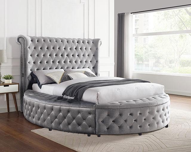 SANSOM E.King & Queen Bed, Black, Blue, & Grey - Time 2 Sleep (West Covina, CA)