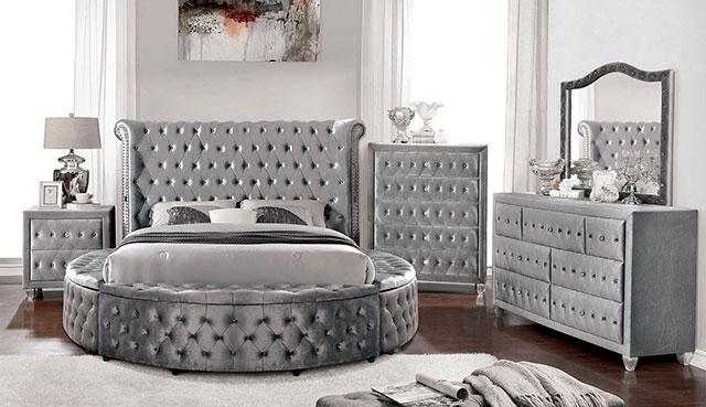 SANSOM E.King & Queen Bed, Black, Blue, & Grey - Time 2 Sleep (West Covina, CA)