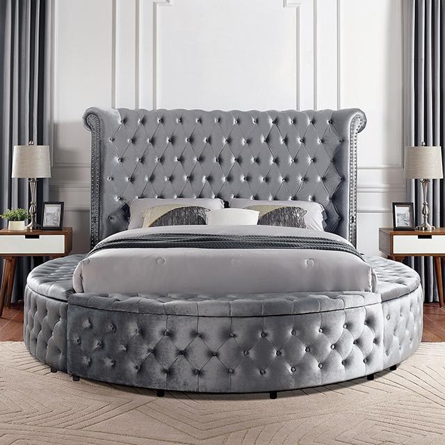 SANSOM E.King & Queen Bed, Black, Blue, & Grey - Time 2 Sleep (West Covina, CA)