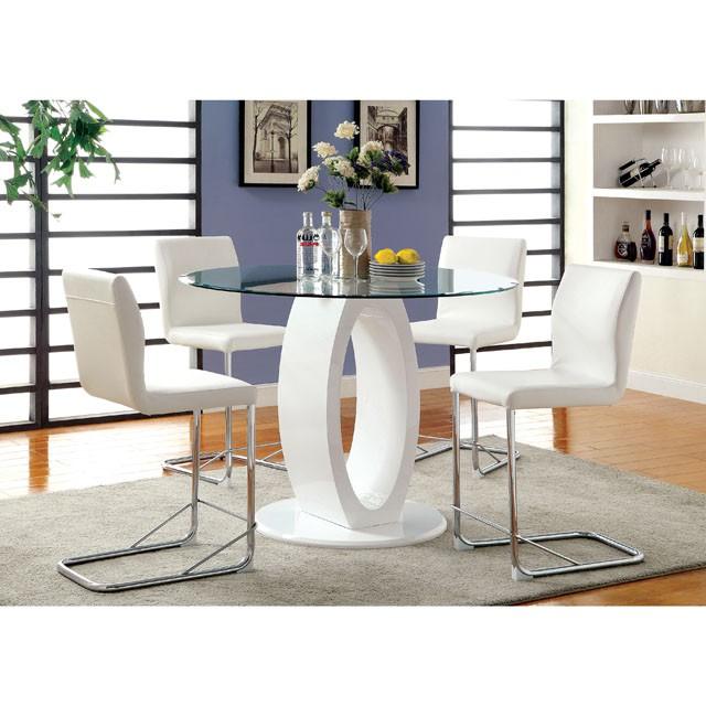 LODIA II White Round Counter Ht. Table - Time 2 Sleep (West Covina, CA)