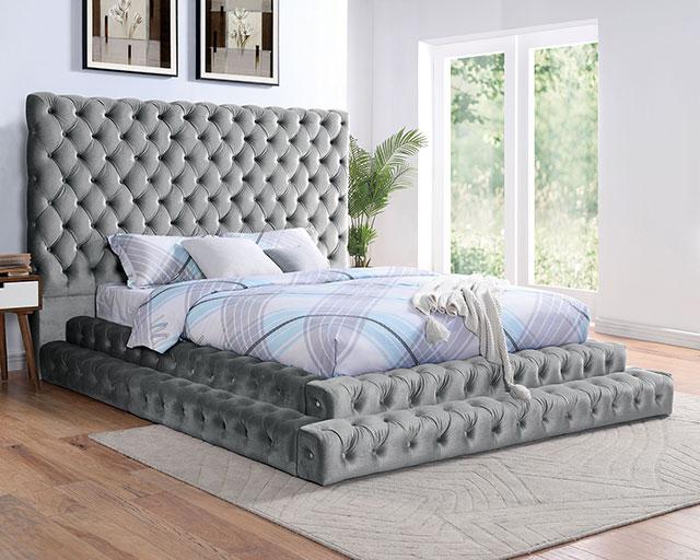 STEFANIA E.King & Queen Bed, Black & Gray - Time 2 Sleep (West Covina, CA)