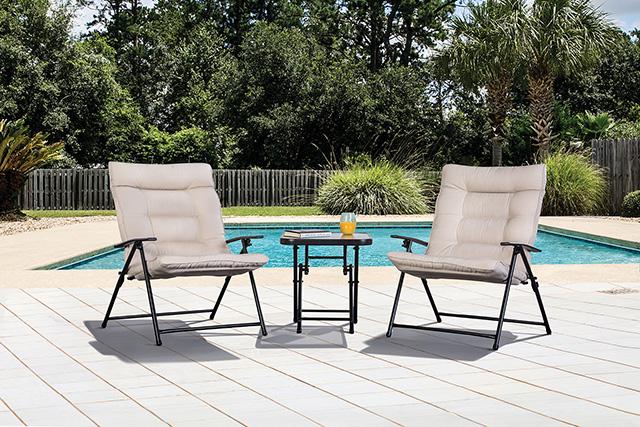 Bastia 3 Pc. Conversation Set Teal & Beige - Time 2 Sleep (West Covina, CA)