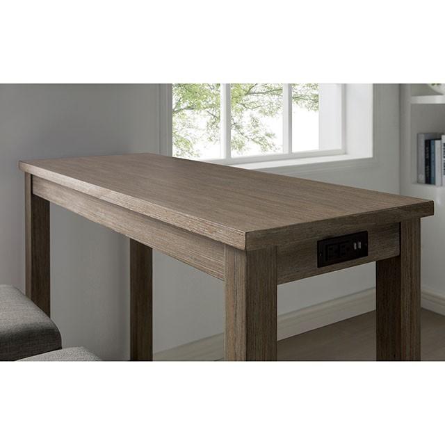 CAERLEON 3 Pc. Counter Ht. Table Set, Wire-brushed Gray - Time 2 Sleep (West Covina, CA)