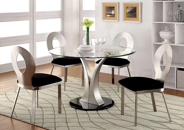 VALO Silver/Black Side Chair (2/CTN) - Time 2 Sleep (West Covina, CA)