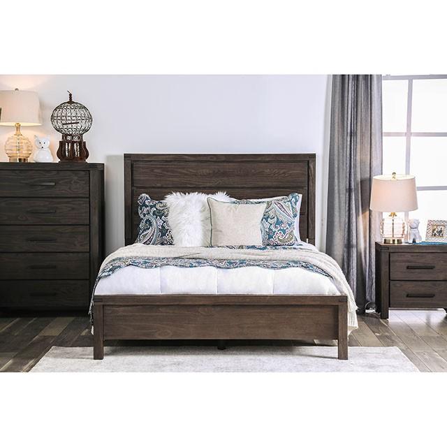 Rexburg Wire-Brushed Rustic Brown E.King & Full Bed - Time 2 Sleep (West Covina, CA)