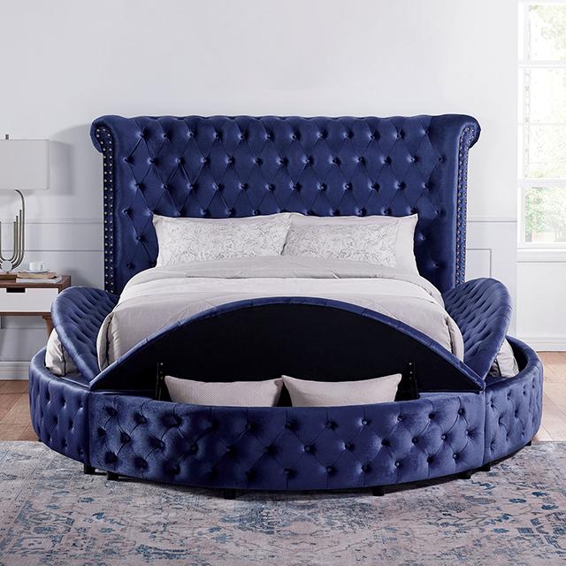 SANSOM E.King & Queen Bed, Black, Blue, & Grey - Time 2 Sleep (West Covina, CA)