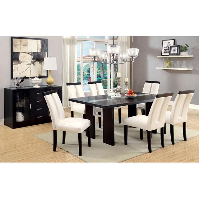 Luminar Black Glass-Insert Dining Table - Time 2 Sleep (West Covina, CA)