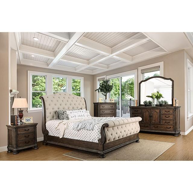 LYSANDRA Beige/Rustic Natural Tone Cal.King, E.King, & Queen Bed - Time 2 Sleep (West Covina, CA)