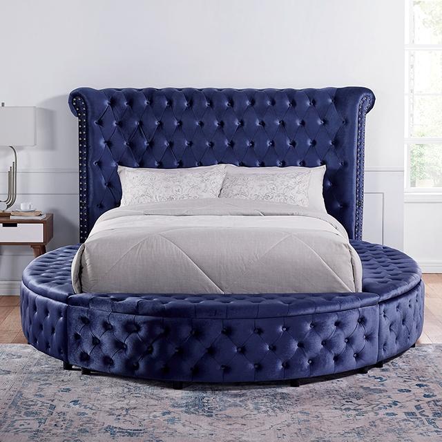 SANSOM E.King & Queen Bed, Black, Blue, & Grey - Time 2 Sleep (West Covina, CA)