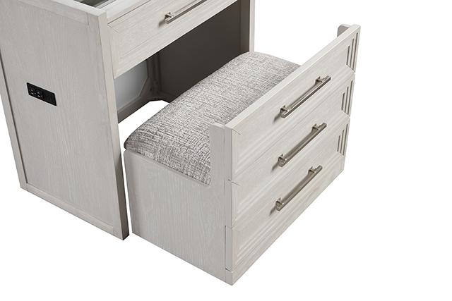 Ashbourne Bedside Vanity Set with Stool Contemporary - Time 2 Sleep (West Covina, CA)