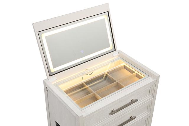 Ashbourne Bedside Vanity Set with Stool Contemporary - Time 2 Sleep (West Covina, CA)
