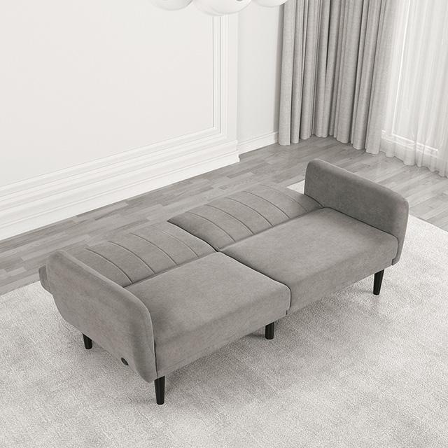 Aristide Futon Sofa Grey & Brown - Time 2 Sleep (West Covina, CA)