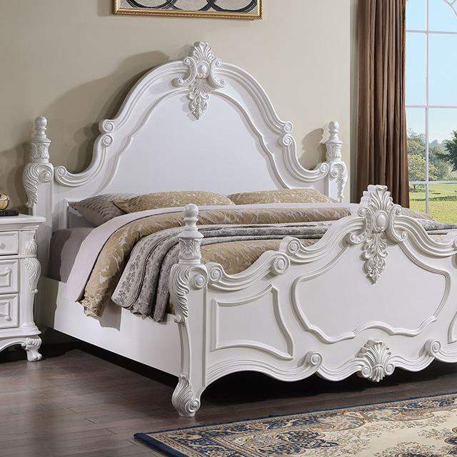 Francione E.King & Queen Bed White & Chrome - Time 2 Sleep (West Covina, CA)