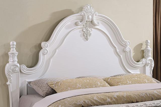 Francione E.King & Queen Bed White & Chrome - Time 2 Sleep (West Covina, CA)