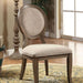 Kathryn Rustic Dark Oak/Beige Side Chair (2/CTN) - Time 2 Sleep (West Covina, CA)