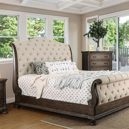 LYSANDRA Beige/Rustic Natural Tone Cal.King, E.King, & Queen Bed - Time 2 Sleep (West Covina, CA)