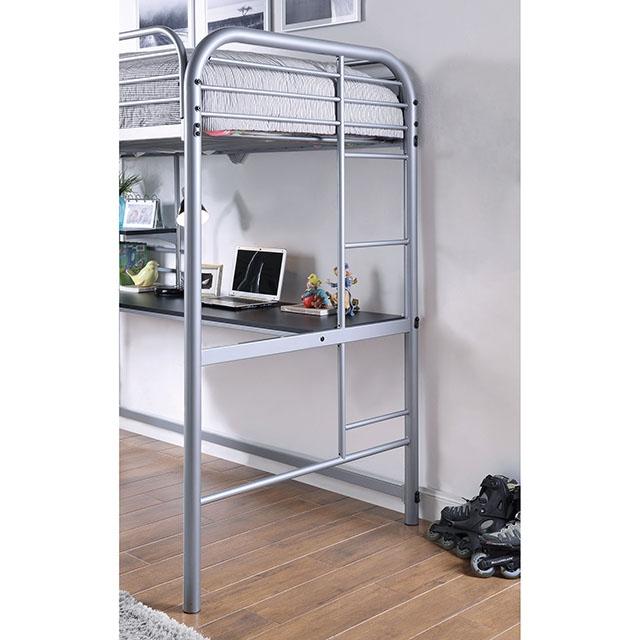 Opal Iii Black & Silver Twin Loft Bed - Time 2 Sleep (West Covina, CA)
