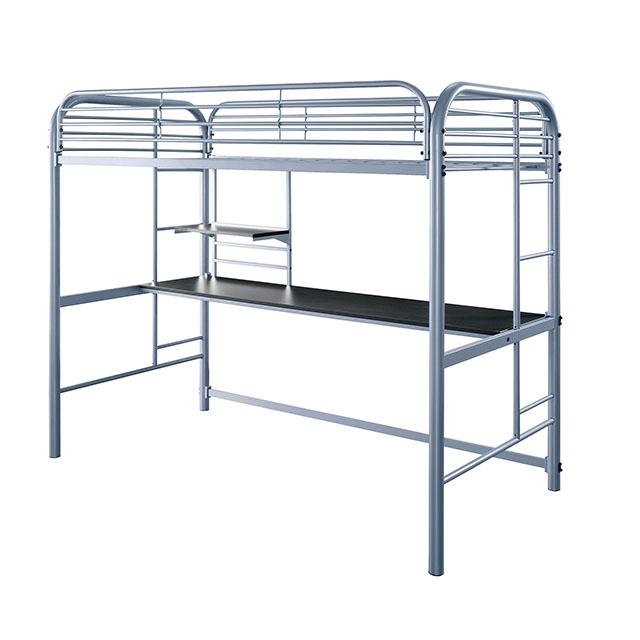 Opal Iii Black & Silver Twin Loft Bed - Time 2 Sleep (West Covina, CA)