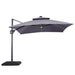 Sano 10 Ft Square Umbrella w/ Double Top w/ LED Light + 37" Large Base - Time 2 Sleep (West Covina, CA)