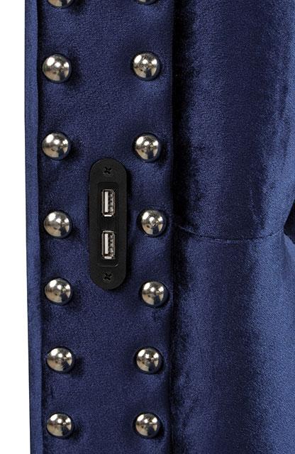 SANSOM E.King & Queen Bed, Black, Blue, & Grey - Time 2 Sleep (West Covina, CA)