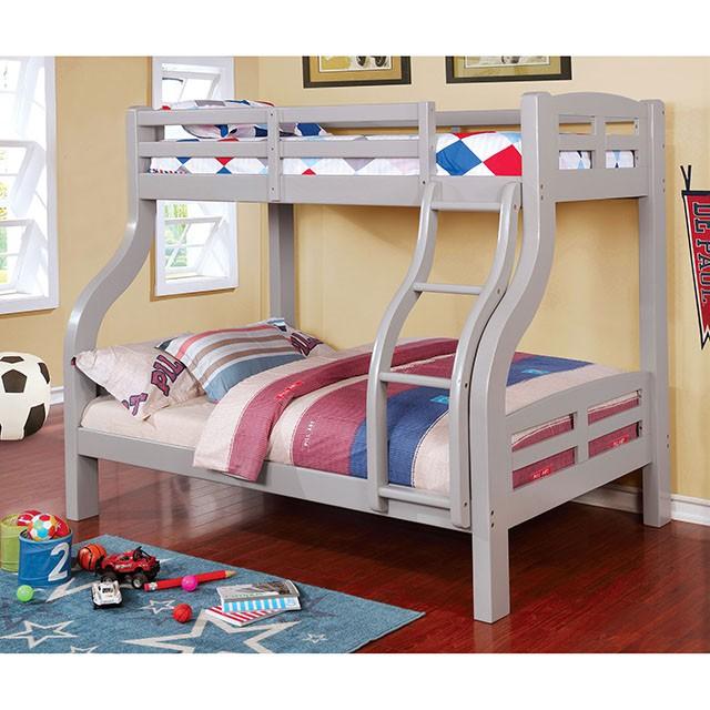 SOLPINE Gray & Oak Twin/Full Bunk Bed - Time 2 Sleep (West Covina, CA)