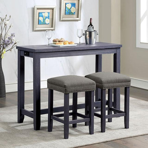 CAERLEON 3 Pc. Counter Ht. Table Set, Blue - Time 2 Sleep (West Covina, CA)