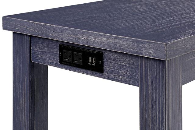 CAERLEON 3 Pc. Counter Ht. Table Set, Blue - Time 2 Sleep (West Covina, CA)