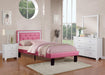 Chyuan Twin Bed/Pu-Pink in Pink / Espresso - Time 2 Sleep (West Covina, CA)