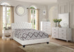 Chyuan Queen Bed/Pu-White in White / Espresso - Time 2 Sleep (West Covina, CA)
